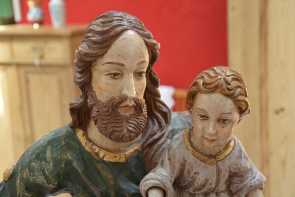 Holzfigur Josef mit Kind 1427 – Bild 3