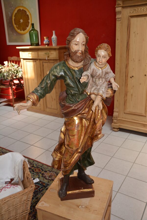 Holzfigur Josef mit Kind 1427